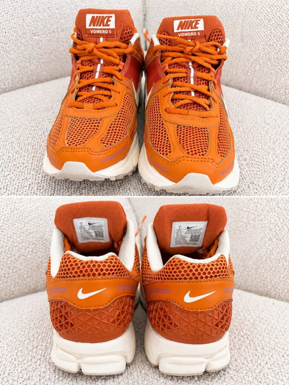 Nike Zoom Vomero 5 Orange Sneakers Women’s 10 Men’s 9 - Picture 4 of 6